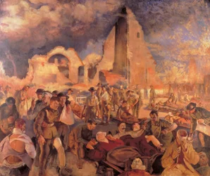 Etummainen sidontapaikka Ranskassa, 1918